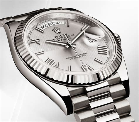 rolex day date 40 white gold black dial roman|rolex day date 40 president.